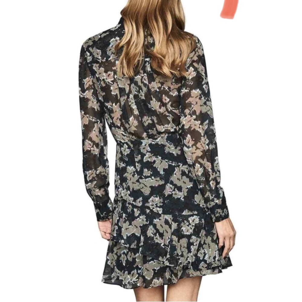 Reiss Black Floral Mini Dress - Picture 14 of 14